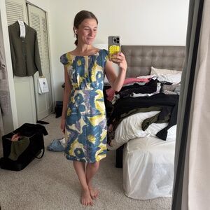 The Limited | Abstract Floral Silky Dress